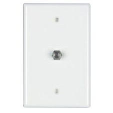 (Lot of 5) DataComm 30-2022 Coax Wall Plate Midi, White picture