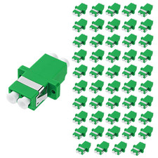 50Pcs LC to LC Fiber Optical Coupler for APC Duplex Cable Connector Adapter picture