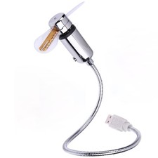 Sokelinn-six USB LED Fan,Mini Portable Powered Flexible 38cmx7cm, Silver picture