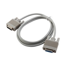 5ft Serial Cable DB15 Male to Female 15 Pin Port Extension Cable Cord Gray picture