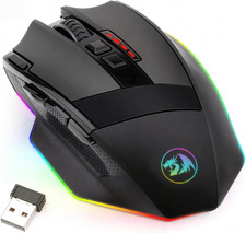 M801 Wireless Gaming Mouse, RGB Gaming Mouse with MMO 9 Programmable Macro Editi picture