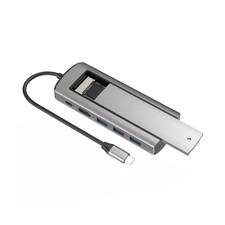 1Pcs 6 In 1 TYPE C TO HDMI USB3.0 SSD Enclosure USB HUB W/ Disk Storage Function picture