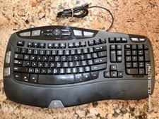 Logitech Wave Ergonomic Keyboard Y-UV90 USB Wired - Tested & Working picture