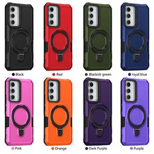 Stand Armor Hybrid Ring Cover Case For A73 A25 A54 A05S A53 A14 A34 A04 picture