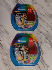 New 2 Packs Memorex Cool Colors CD-R 10pk 40X 700 MB 80 MIN picture