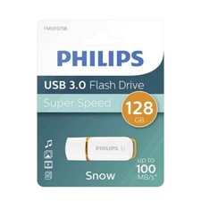 Philips Sno Edition USB 3.0 Flash Drive 128GB High Speed White/Gold to 100MB/s picture