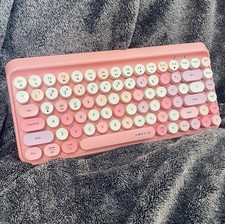UBOTIE SK-621BT Bluetooth Colorful Computer Keyboard 84 Keys Wireless Pink picture