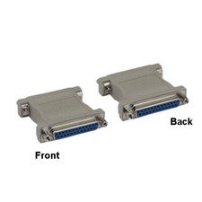 Kentek Null Modem DB25 Female to Female Adapter Connector Changer Serial RS-232 picture