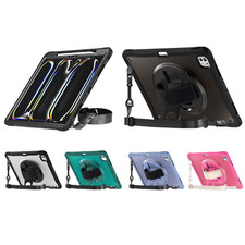 Transparent TPU+PC Shockproof Hand Strap Stand Case Cover for iPad Pro 13