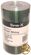 200-Pak Spin-X 3-Inch Mini Silver Top 24X 8cm CD-R's & Mini Sleeves picture