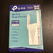 TP-Link RE615X AX1800 WiFi 6 Extender Dual Band Ethernet EasyMesh 2100 Sq Ft picture