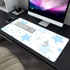 1pc Blue Star Pattern Keyboard Game Mouse Pad, Office Computer PC Gaming Table picture