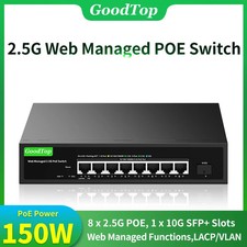 GoodTop 8-Port 2.5G PoE+ Switch 150W Web Managed 10G SFP+ WiFi6 Ready picture