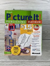 Picture It Photo Editing Software Project Card Microsoft Pub Platinum 2002 NEW picture