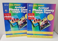 Ritz Big Print Archival Photo Inkjet Glossy Paper 10 Sheets 8.5