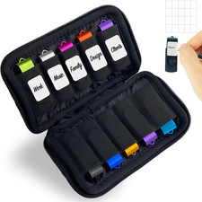 JBOS USB Flash Drive Case, 10-Slot Thumb Drive Organizer, 20 Labels, Black picture