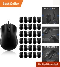 Bulk 30 Corded USB Mice with Optical Tracking - Perfect for Classrooms & Offices picture