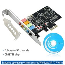 CMI8738 PCIe 5.1 Sound Card Low Profile Bracket for Win 7/XP picture