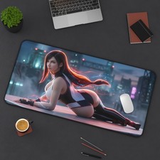 Tifa Lockhart Desk Mat, Final Fantasy Desk Pad, Gamer Decor picture