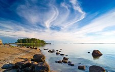 Landscape nature lake island Custom Gaming Mat Desk picture