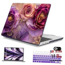 Case for 2026 M5 MacBook Pro 16 inch A3429 A3428 M4 A3403 A3186 Marble Flowers picture