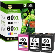 3PK High Yield For HP 60XL ink Cartridge CC644WN D2680 F4280 F4480 F2430 F4580 picture