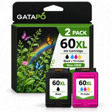 2PK 60XL High-Yield Ink Cartridge replacement for OfficeJet 4500, J4680, 4500 picture