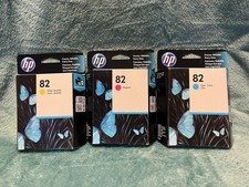 Genuine HP 82 Ink Color Set CH568A CH567A CH566A Date: 2017 picture