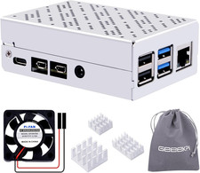 Case for Raspberry Pi 4, Aluminum Case with Cooling Fan and Heatsinks picture