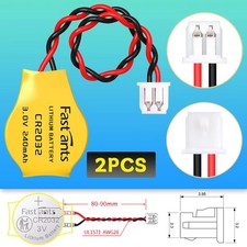 CR2032 3V CMOS Battery 2 Pin 1.25mm Connector Laptop Motherboard BIOS RTC picture