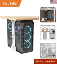 Heavy-Duty Under Desk PC Tower Stand - 77 lb Capacity with Protective Mats picture
