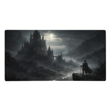 Gothic Castle Knight Gaming Mouse Pad Desk Mat Dark Fantasy Non-Slip picture