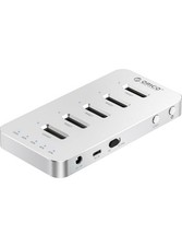 ORICO 5-Bay M.2 SATA SSD Dock USB 3.0/USB-C Offline One-Click Clone Silver picture
