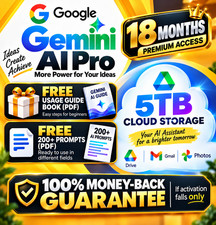 Gemini Google AI Pro - 18 Months Personal Access - 5TB Cloud + 2 Free Gifts picture