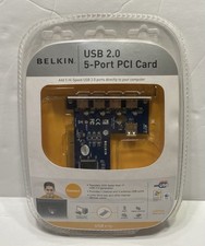 Belkin USB 2.0 5-Port PCI Card, Model F5U220 Factory SEALED picture