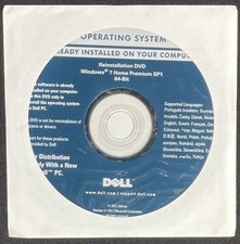 Dell Windows 7 Home Premium SP1 64-Bit Reinstallation DVD Disc / 9M8VY picture