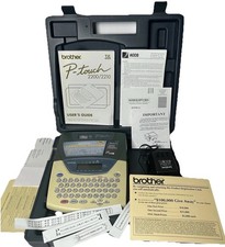 Brother P-Touch PT-2210 Deluxe Thermal Label Maker, Cord, Case ,white Roll picture