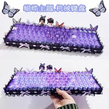 Demon Slayer Kochou Shinobu RGB Bluetooth Wireless Mechanical Keyboard 100keys picture