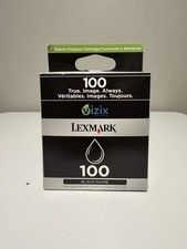 Lexmark Standard Yield 100 Ink Cartridge - Black Ink Vizix Print NEW IN BOX picture