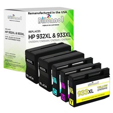 5PK Compatible With HP 932XL Black Ink Cartridge HP 933XL Color for HP Printers picture