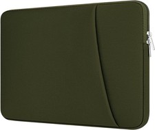 Padded Laptop Sleeve Case with Zipper Pocket for 13-14 inch MacBook Air/Pro, Gre picture
