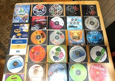 LOT OF 93 DISCS. ASSORTED WINDOWS SOFTWARE & GAMES. DOOM, ATARI, TYPING, SPANISH picture