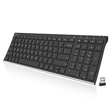 Ultra Slim Wireless USB Keyboard with Numeric Keypad - Rechargeable for PC/Lapto picture
