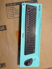 Logitech MK120 USB Wired Keyboard Mouse Combo New Sealed Box Damaged OEM picture