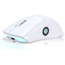 Wireless Fingerprint Reader Mouse Tri-Mode Bluetooth 2.4G USB White Rechargeable picture