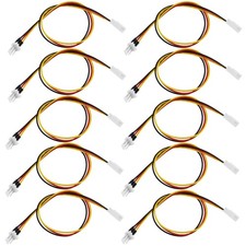 10PCS PC Fan Power Extension Cable 30cm 3-Pin Plug to Female Socket Fan Conne... picture