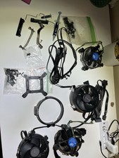 Intel AMD CPU Fan with Heatsink Lot, Mounting Hardware, LOT with misc parts  picture