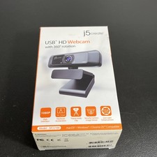J5create USB HD 1080p Webcam JVCU100 USB 2.0 360° Rotation Mic Black PC Mac picture
