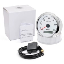RYSJM 85mm GPS Speedometer Gauge 7-Color Backlight Car Boat Truck picture
