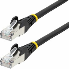 StarTech NLBK100F6APATCH 100ft Black CAT6a Ethernet Cable 10G PoE picture